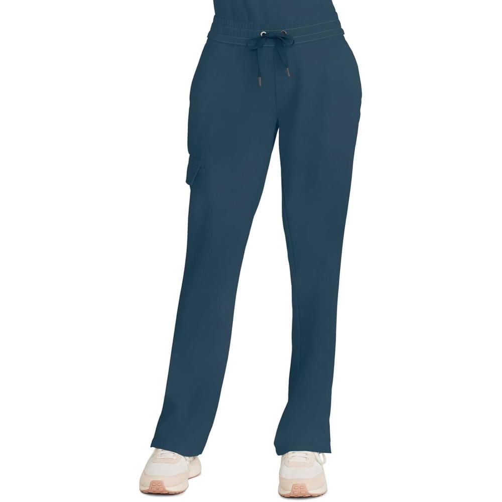 imageHealing Hands Scrubs for Women Medical Pant Drawstring Straight Leg Bottoms HH153Caribbean Blue