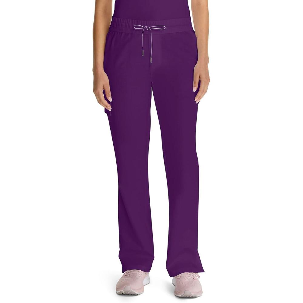 imageHealing Hands Scrubs for Women Medical Pant Drawstring Straight Leg Bottoms HH153Eggplant