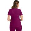 Healing Hands 4 Pocket Women Scrub Top V-Neck HH360 2264 Sloan Scrubs for Women Stretch Fabric(Wine)