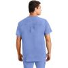 Healing Hands Men’s Scrub Top Justin V-Neck Modern Fit with Chest & Sleeve Pocket, Easy Care Stretch Fabric 2330(Ceil)