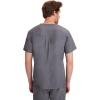 Healing Hands Men’s Scrub Top Justin V-Neck Modern Fit with Chest & Sleeve Pocket, Easy Care Stretch Fabric 2330(Heather Grey)