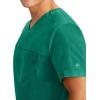 Healing Hands Men’s Scrub Top Justin V-Neck Modern Fit with Chest & Sleeve Pocket, Easy Care Stretch Fabric 2330(Hunter)