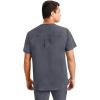 Healing Hands Men’s Scrub Top Justin V-Neck Modern Fit with Chest & Sleeve Pocket, Easy Care Stretch Fabric 2330(Pewter)