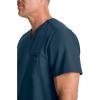 Healing Hands Mens Scrub Top V-Neck with 1 Pocket & 360° Stretch Fabric HH758(Caribbean Blue)