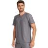 Healing Hands Mens Scrub Top V-Neck with 1 Pocket & 360° Stretch Fabric HH758(Heather Ash)