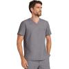 Healing Hands Mens Scrub Top V-Neck with 1 Pocket & 360° Stretch Fabric HH758(Heather Ash)
