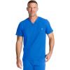 Healing Hands Mens Scrub Top V-Neck with 1 Pocket & 360° Stretch Fabric HH758(Royal)