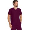 Healing Hands Mens Scrub Top V-Neck with 1 Pocket & 360° Stretch Fabric HH758(Wine)