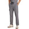 Healing Hands Men’s Scrubs Zip Fly Drawstring Scrub Pant with 4 Pockets HH154(Heather Ash)