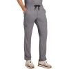 Healing Hands Men’s Scrubs Zip Fly Drawstring Scrub Pant with 4 Pockets HH154(Heather Ash)
