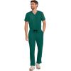 Healing Hands Men’s Scrubs Zip Fly Drawstring Scrub Pant with 4 Pockets HH154(Hunter)