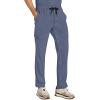 Healing Hands Men’s Scrubs Zip Fly Drawstring Scrub Pant with 4 Pockets HH154(Twilight Blue)