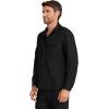 Healing Hands Scrub Jacket for Men Zip Front Utility Jacket with 4 Pockets HH361(Black)