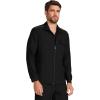 Healing Hands Scrub Jacket for Men Zip Front Utility Jacket with 4 Pockets HH361(Black)