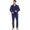 Healing Hands Scrub Jacket for Men Zip Front Utility Jacket with 4 Pockets HH361(Navy)