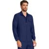 Healing Hands Scrub Jacket for Men Zip Front Utility Jacket with 4 Pockets HH361(Navy)