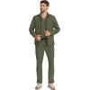 Healing Hands Scrub Jacket for Men Zip Front Utility Jacket with 4 Pockets HH361(Olive)