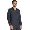 Healing Hands Scrub Jacket for Men Zip Front Utility Jacket with 4 Pockets HH361(Pewter)