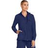 Healing Hands Scrub Jackets for Woman Zip-Front Utility Jacket with 4 Pockets HH360(Navy)