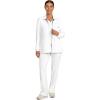 Healing Hands Scrub Jackets for Woman Zip-Front Utility Jacket with 4 Pockets HH360(White Gardenia)