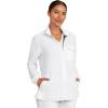 Healing Hands Scrub Jackets for Woman Zip-Front Utility Jacket with 4 Pockets HH360(White Gardenia)