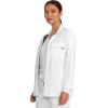 Healing Hands Scrub Jackets for Woman Zip-Front Utility Jacket with 4 Pockets HH360(White Gardenia)