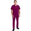 Healing Hands Scrub Pants for Men Daniel Utility Bottoms with 6 Pockets, 2-Way Stretch and Durable Fabric 9300(Wine)