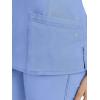 Healing Hands Scrub Top for Women with 3 Pockets and Easy Care, 2-Way Stretch Fabric 2278(Blue)