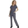 Healing Hands Scrub Top for Women with 3 Pockets and Easy Care, 2-Way Stretch Fabric 2278(Pewter)