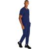Healing Hands Scrubs for Men Modern Fit, Scrub Top Jake with 3 Patch Pockets, Side Vents and Stretchy Fabric 2331(Navy)