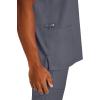 Healing Hands Scrubs for Men Modern Fit, Scrub Top Jake with 3 Patch Pockets, Side Vents and Stretchy Fabric 2331(Pewter)