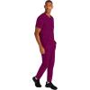 Healing Hands Scrubs for Men Modern Fit, Scrub Top Jake with 3 Patch Pockets, Side Vents and Stretchy Fabric 2331(Wine)