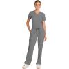 Healing Hands Scrubs for Women Medical Pant Drawstring Straight Leg Bottoms HH153(Heather Ash)
