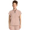 Healing Hands Scrubs for Women Scrub Top with Zip Stand Collar 360° Stretch HH752(Desert Taupe)