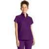 Healing Hands Scrubs for Women Scrub Top with Zip Stand Collar 360° Stretch HH752(Eggplant)
