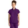Healing Hands Scrubs for Women Scrub Top with Zip Stand Collar 360° Stretch HH752(Eggplant)