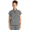 Healing Hands Scrubs for Women Scrub Top with Zip Stand Collar 360° Stretch HH752(Heather Ash)