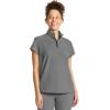 Healing Hands Scrubs for Women Scrub Top with Zip Stand Collar 360° Stretch HH752(Heather Ash)
