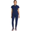 Healing Hands Scrubs for Women Scrub Top with Zip Stand Collar 360° Stretch HH752(Navy)