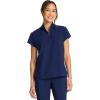 Healing Hands Scrubs for Women Scrub Top with Zip Stand Collar 360° Stretch HH752(Navy)