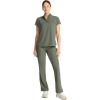 Healing Hands Scrubs for Women Scrub Top with Zip Stand Collar 360° Stretch HH752(Olive)