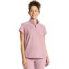 Healing Hands Scrubs for Women Scrub Top with Zip Stand Collar 360° Stretch HH752(Pink Pearl)