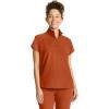 Healing Hands Scrubs for Women Scrub Top with Zip Stand Collar 360° Stretch HH752(Warm Sunrise)