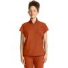 Healing Hands Scrubs for Women Scrub Top with Zip Stand Collar 360° Stretch HH752(Warm Sunrise)