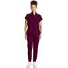 Healing Hands Scrubs for Women Scrub Top with Zip Stand Collar 360° Stretch HH752(Wine)