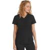 Healing Hands Scrubs for Women Y-Neck Jane Modern Fit, Triple Stitch Detail, 2 Pockets, 2-Way Stretch & Shirttail Hem – 2167(Black)