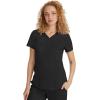 Healing Hands Scrubs for Women Y-Neck Jane Modern Fit, Triple Stitch Detail, 2 Pockets, 2-Way Stretch & Shirttail Hem – 2167(Black)