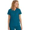 Healing Hands Scrubs for Women Y-Neck Jane Modern Fit, Triple Stitch Detail, 2 Pockets, 2-Way Stretch & Shirttail Hem – 2167(Caribbean)