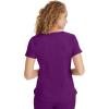 Healing Hands Scrubs for Women Y-Neck Jane Modern Fit, Triple Stitch Detail, 2 Pockets, 2-Way Stretch & Shirttail Hem – 2167(Eggplant)