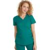 Healing Hands Scrubs for Women Y-Neck Jane Modern Fit, Triple Stitch Detail, 2 Pockets, 2-Way Stretch & Shirttail Hem – 2167(Hunter)